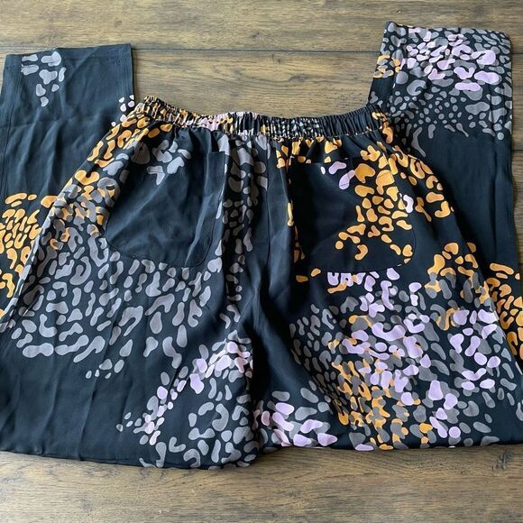 Psophia‎ Women’s Silk Blend Pull-on Elastic Waist Pants Black size 36 (US 4/6) - Picture 8 of 9